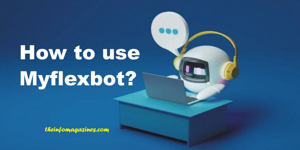 Myflexbot: a robot doing work on laptop